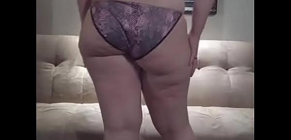  Hotwife Big Ass in Satin Bikini Panties Shaking Phat Booty PAWG